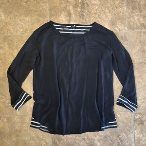 Black End Striped | CABLE & GAUGE | Long Sleeve